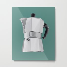 Coffee Moka Pot polygon art Metal Print | Lowpoly, Cafe, Stovetop, Other, Macchinetta, Coffee, Pattern, Digital, Popart, Vector 