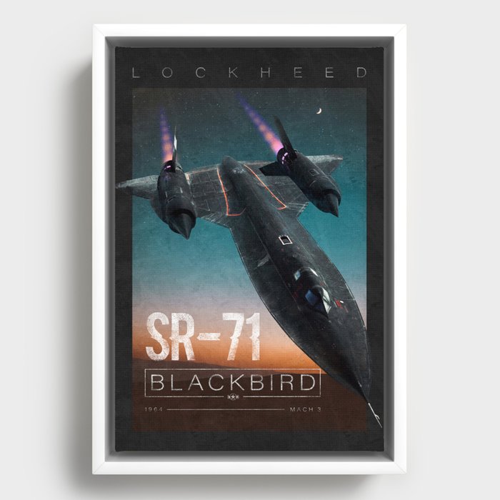 SR-71 Blackbird Framed Canvas