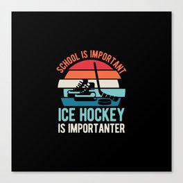 Funny Ice Hockey Canvas Print