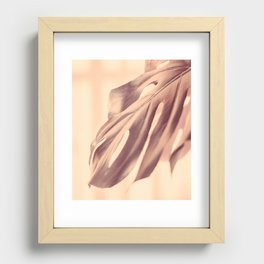 Pink Monstera Print | Monstera Deliciosa Swiss Cheese Plant | Leaf Photography Recessed Framed Print