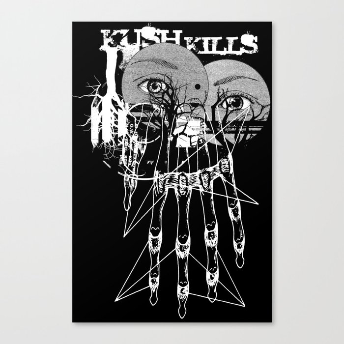 Kush Kills Evil Hand Canvas Print