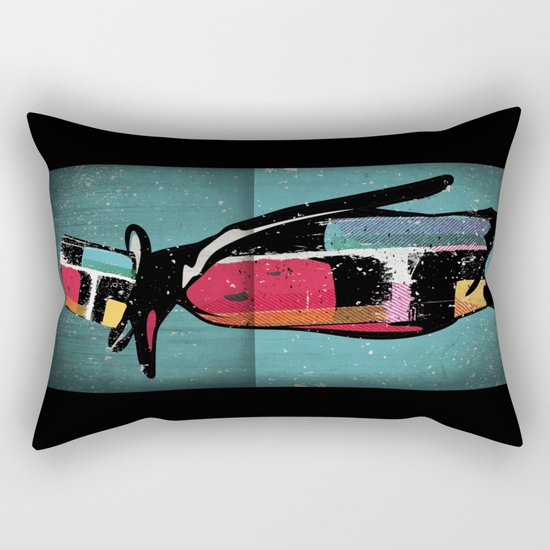 Penguin Illustration Rectangular Pillow