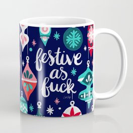 Festive As Fuck – Navy Palette Mug