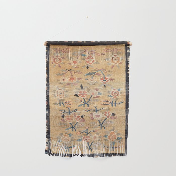 Bessarabian Floral European Kilim Print Wall Hanging