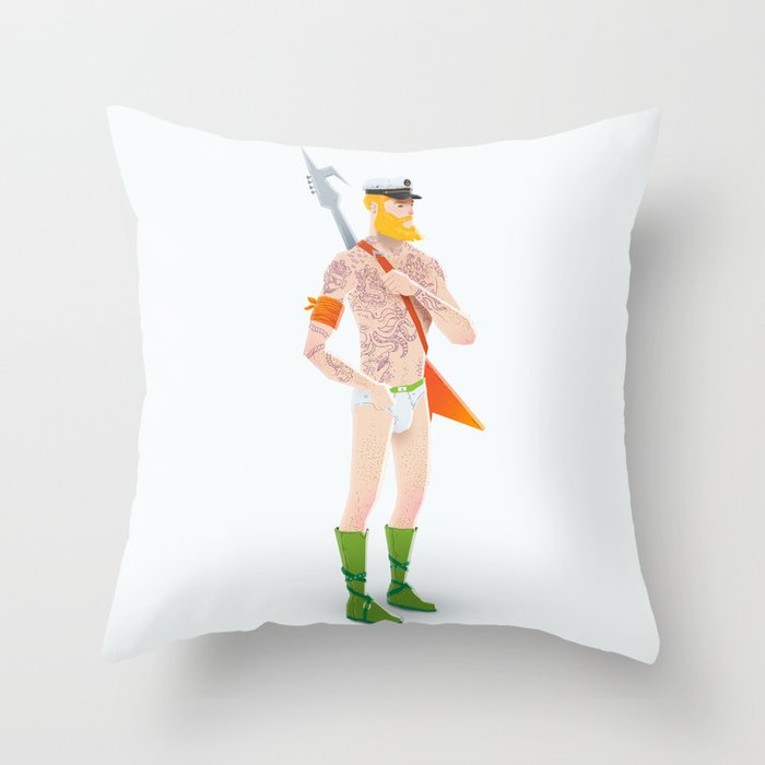 Rocker Aquaman Throw Pillow