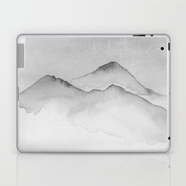 Mountainscape in Black And White Laptop Skin