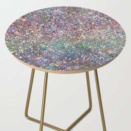 Amazing Rainbow Glitter Design Pattern Side Table