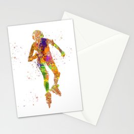 Watercolor Inline Skater Stationery Card