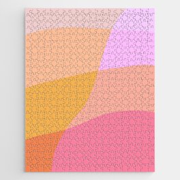 Abstract Pink and Yellow Pastel Jigsaw Puzzle