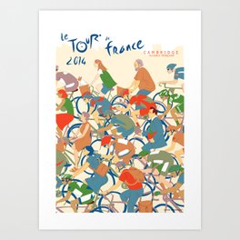 Tour de France Poster 2014 Art Print