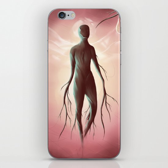 Carved in the wood of temptation iPhone & iPod Skin