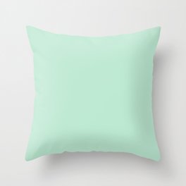 Spring Pastel Green Single Solid Color Coordinates w/ PPG Dinner Mint PPG17-30 - Color Crush Throw Pillow