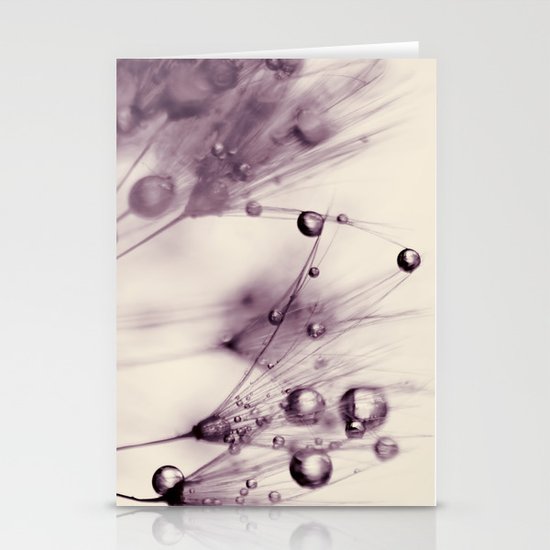dandelion aubergine Stationery Cards