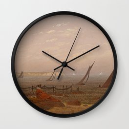 Caspar David Friedrich - Woman on the beach of Ruegen.jpg Wall Clock