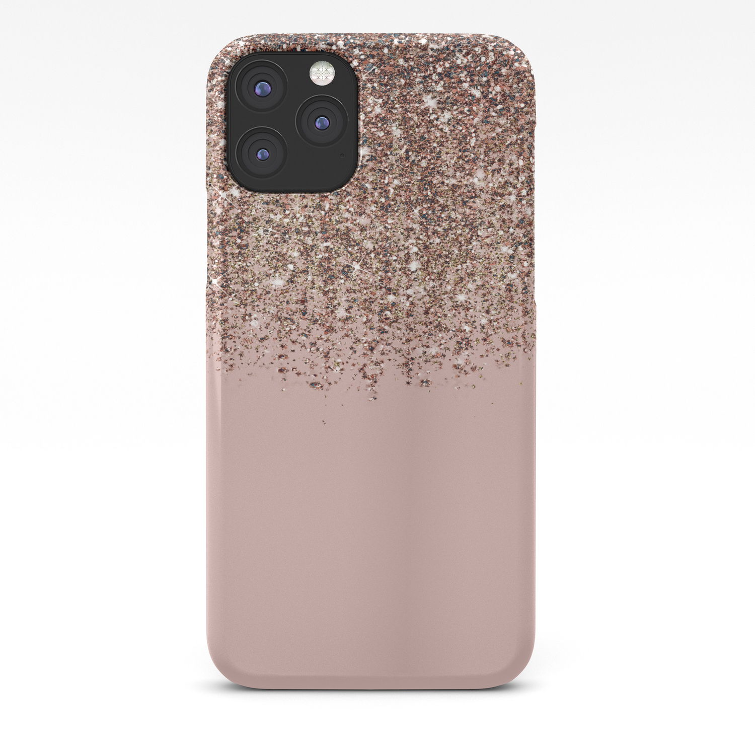 Blush Pink Rose Gold Bronze Cascading Glitter Iphone Case By Christyne Society6