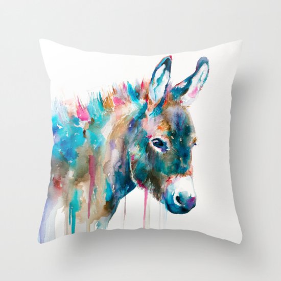 Donkey Throw Pillow