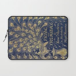 Pride and Prejudice by Jane Austen Vintage Peacock Book Cover Laptop Sleeve