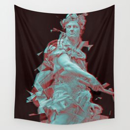 Julius Caesar, Veni Vidi Vici vaporwave/synthwave statue Wall Tapestry