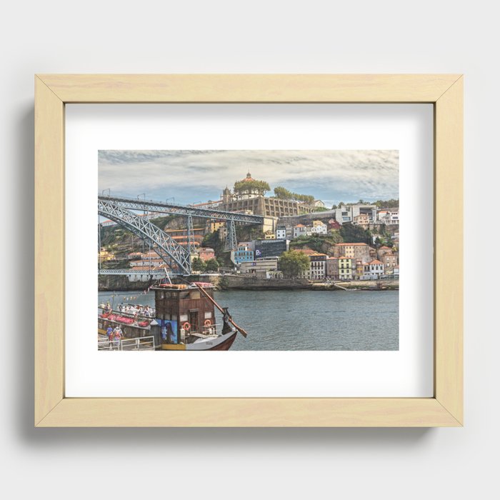 Across The Douro In Porto Recessed Framed Print