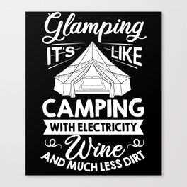 Glamping Tent Camping RV Glamper Ideas Canvas Print