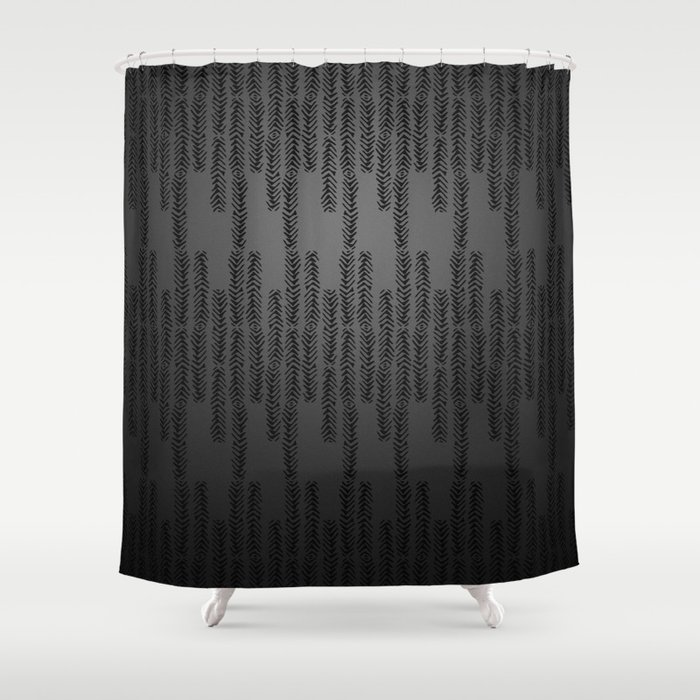Eye Of The Magpie Tribal Style Pattern Dark Grey Shower Curtain By Eye Of The Magpie Tribal Style Pattern Dark Grey Shower Curtain