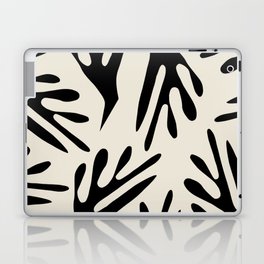 Ailanthus Cutouts Abstract Pattern Black and Cream Laptop Skin