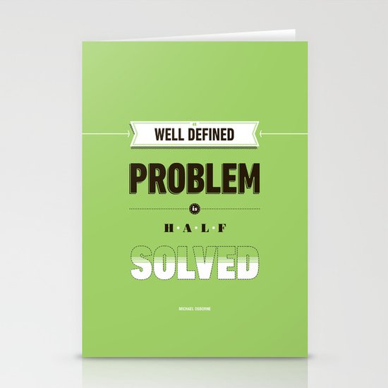 Well defined problem Stationery Cards