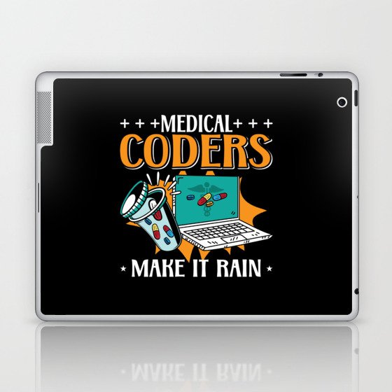 Medical Coders Make It Rain Medical Coder Coding Laptop & iPad Skin
