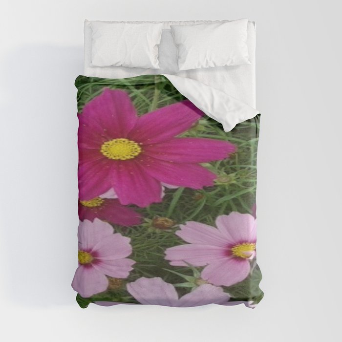 Multi coloured flower digital photography Duvet Cover