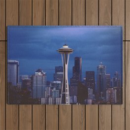 Cloudy Seattle Outdoor Rug