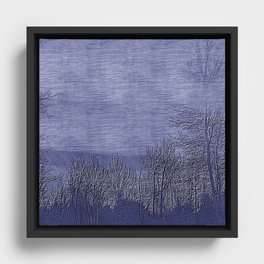 Blue Pen Dusk Landscape | Nadia Bonello Framed Canvas