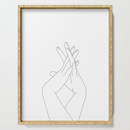 Holding Hands Illustration - Dawn Serving Tray