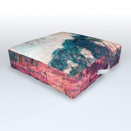 Monet Poplars Deep Pastels Outdoor Floor Cushion