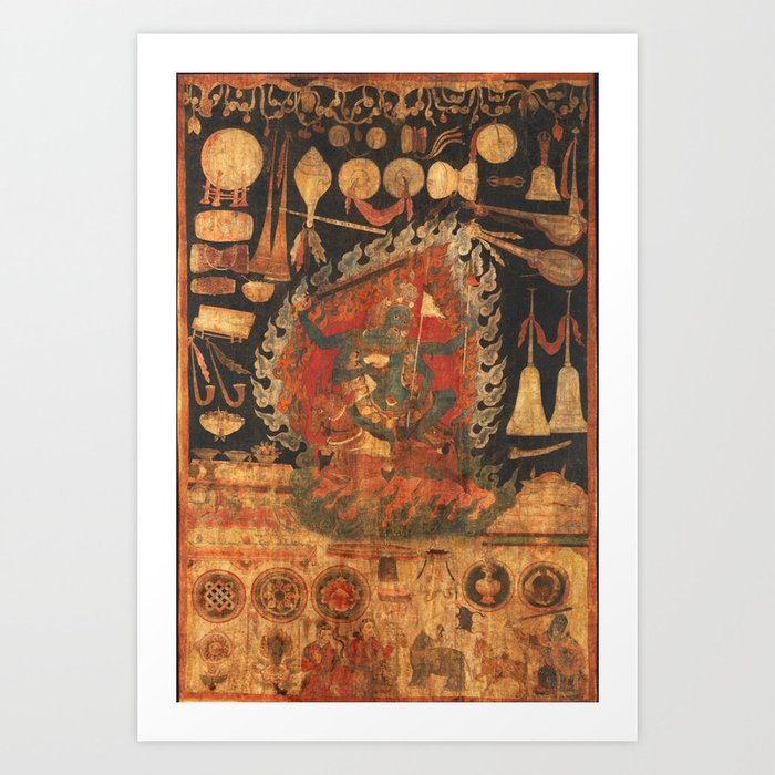 Goddess Palden Lhamo Tibet Dharma Art Print