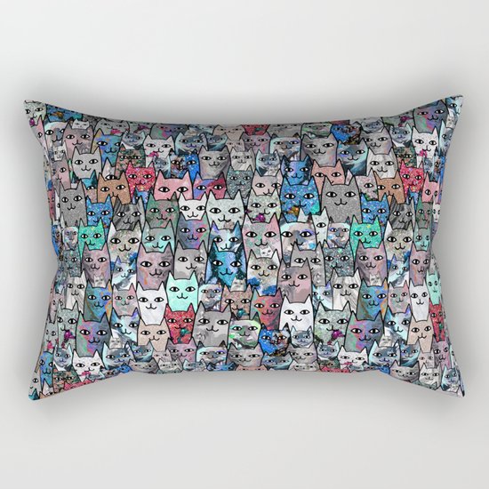 Gemstone Cats RGB Rectangular Pillow