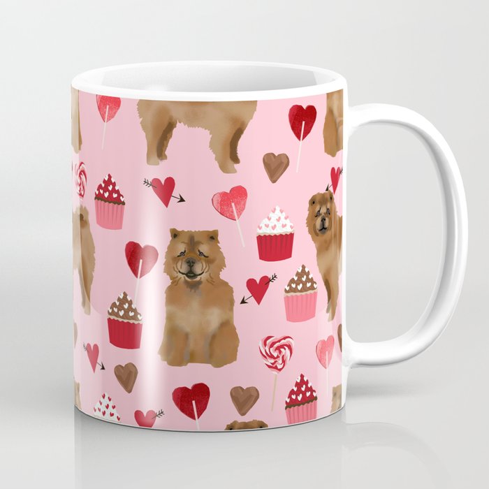 Chow Chow dog breed pure breed valentines day cupcakes love pet gifts must have doggo pupper lovers Coffee Mug