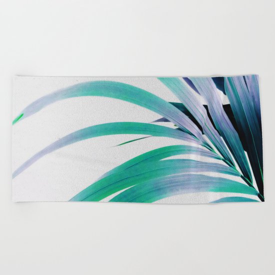 Colored Palm Leaf Beach Towel