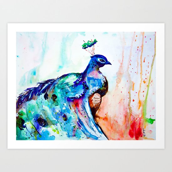peacock Art Print