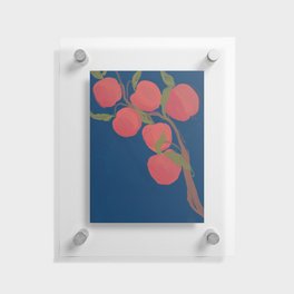 Apples In A Tree On Blue | Fruit Still Life Home Decor Design Floating Acrylic Print