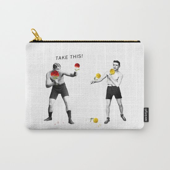 Floral fight - humor Carry-All Pouch