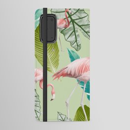 Pastel Flamingo Oasis #1 #tropical #wall #art #society6 Android Wallet Case