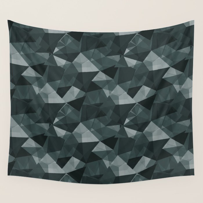 Abstract Geometrical Triangle Patterns 4 Ppg Glidden Night Watch 1145 7 Wall Tapestry By Pipafineart
