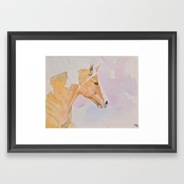 Paint horse running Framed Art Print