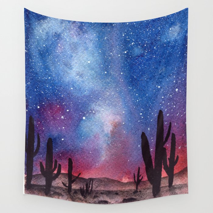 Desert Cactus Galaxy Wall Tapestry