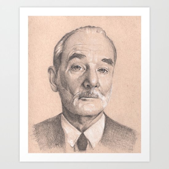 Bill Murray Portrait Art Print By Katarinatrone Society6
