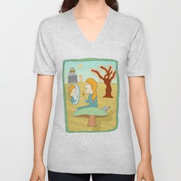 once upon a mushroom V Neck T Shirt