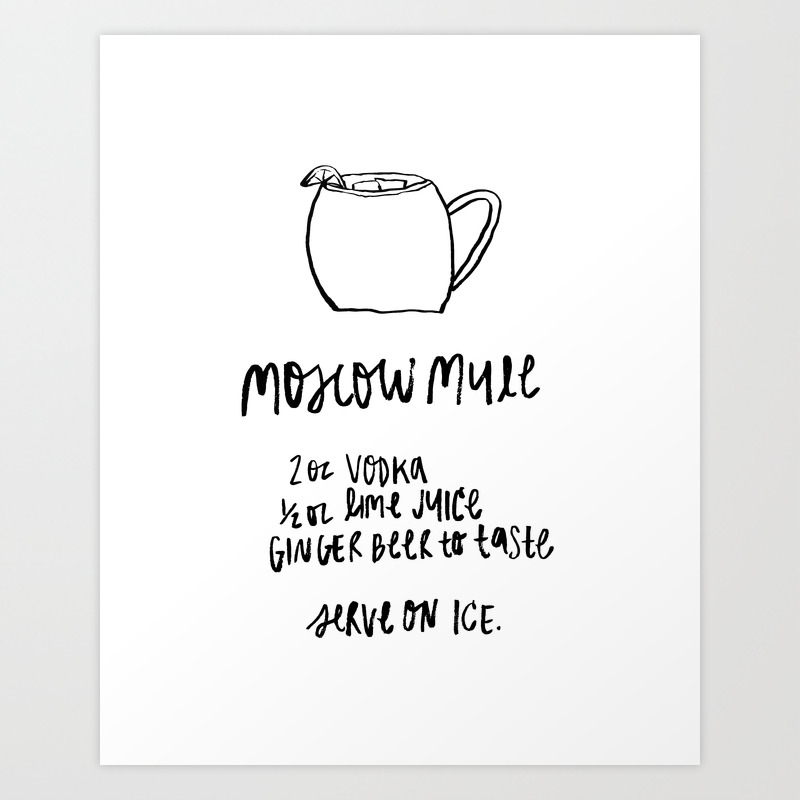 Moscow Mule Cocktail Art Print By Sarahkateillustrates Society6,Prickly Pear Jelly Recipe