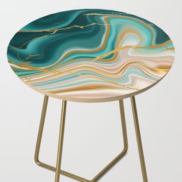 ocean marble effect Side Table