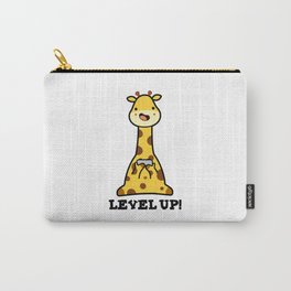 Level Up Cute Giraffe Video Game Pun Carry-All Pouch