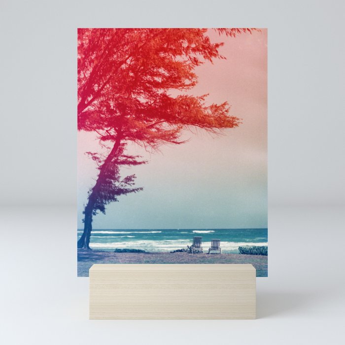 Peaceful Beach Chairs in Kauai - 35 mm film photograph Mini Art Print